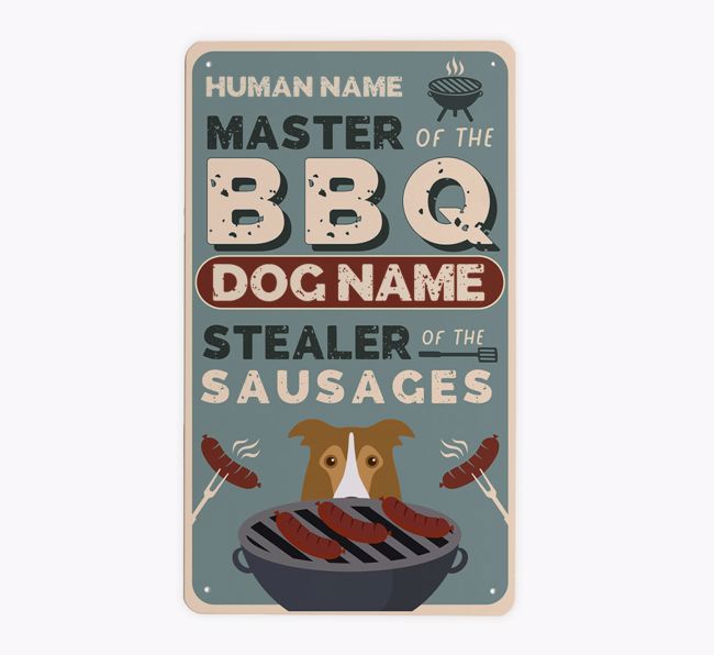 BBQ: Personalized {breedFullName} Metal Sign